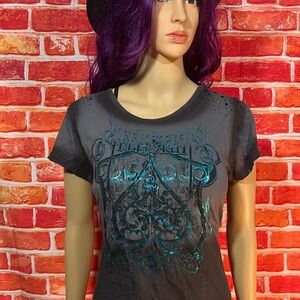 Affliction Black and Blue Short Sleeve Tee